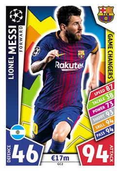 2017-18 Topps Match Attax UEFA Champions League - Game Changers #GC2 Lionel Messi Front