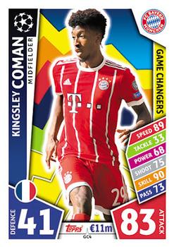 2017-18 Topps Match Attax UEFA Champions League - Game Changers #GC4 Kingsley Coman Front