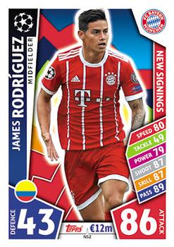 2017-18 Topps Match Attax UEFA Champions League - New Signings #NS2 James Rodriguez Front