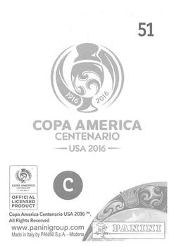 2016 Panini Copa America Centenario Stickers #51 Fredy Guarin Back