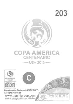 2016 Panini Copa America Centenario Stickers #203 Paolo Guerrero Back