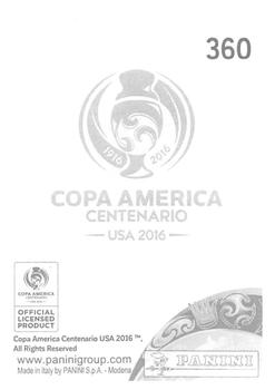 2016 Panini Copa America Centenario Stickers #360 Leonel Parris Back