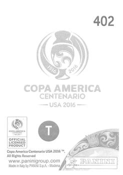 2016 Panini Copa America Centenario Stickers #402 Erwin Saavedra Back