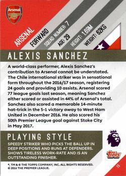 2017-18 Topps Premier Gold - Green #15 Alexis Sanchez Back