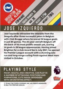2017-18 Topps Premier Gold - Green #21 Jose Izquierdo Back