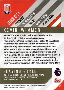 2017-18 Topps Premier Gold - Green #109 Kevin Wimmer Back