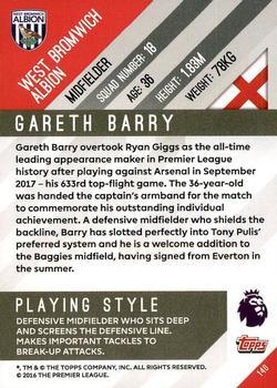 2017-18 Topps Premier Gold - Red #140 Gareth Barry Back