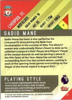 2017-18 Topps Premier Gold - Red #175 Sadio Mane Back