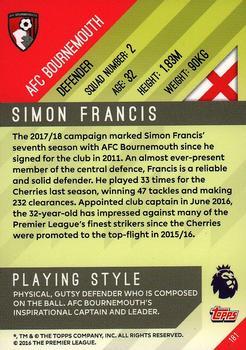 2017-18 Topps Premier Gold - Red #181 Simon Francis Back