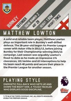 2017-18 Topps Premier Gold - Yellow #24 Matthew Lowton Back