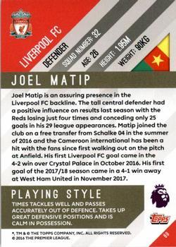 2017-18 Topps Premier Gold - Yellow #69 Joel Matip Back