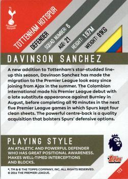 2017-18 Topps Premier Gold - Yellow #123 Davinson Sanchez Back