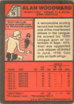 1977-78 Topps Footballer English (Red Backs) #79 Alan Woodward Back