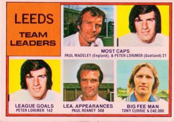 1977-78 Topps Footballer English (Red Backs) #109 Leeds Team Leaders Front