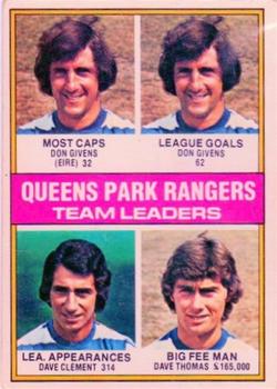 1977-78 Topps Footballer English (Red Backs) #116 Queens Park Rangers Team Leaders Front
