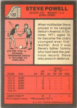 1977-78 Topps Footballer English (Red Backs) #122 Steve Powell Back