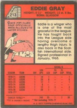1977-78 Topps Footballer English (Red Backs) #213 Eddie Gray Back