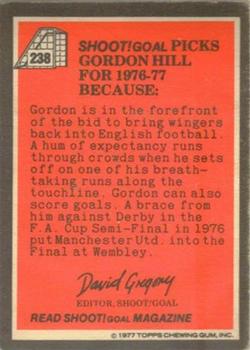 1977-78 Topps Footballer English (Red Backs) #238 Gordon Hill Back