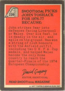 1977-78 Topps Footballer English (Red Backs) #239 John Toshack Back