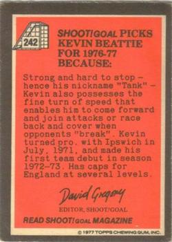 1977-78 Topps Footballer English (Red Backs) #242 Kevin Beattie Back
