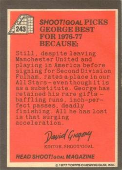 1977-78 Topps Footballer English (Red Backs) #243 George Best Back