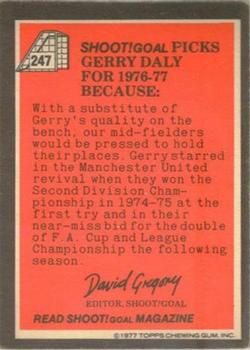 1977-78 Topps Footballer English (Red Backs) #247 Gerry Daly Back