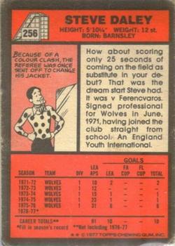 1977-78 Topps Footballer English (Red Backs) #256 Steve Daley Back