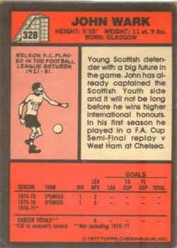 1977-78 Topps Footballer English (Red Backs) #328 John Wark Back