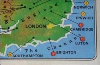 1978-79 Panini Football 79 (UK) #6 Map (puzzle 6) Front