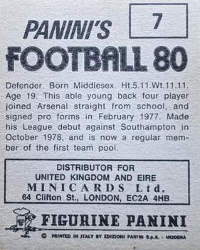 1979-80 Panini Football 80 (UK) #7 Steve Gatting Back