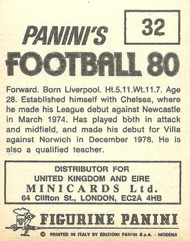 1979-80 Panini Football 80 (UK) #32 Ken Swain Back