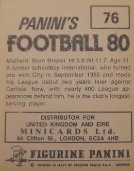 1979-80 Panini Football 80 (UK) #76 Trevor Tainton Back