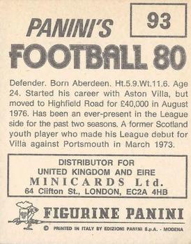 1979-80 Panini Football 80 (UK) #93 Bobby McDonald Back
