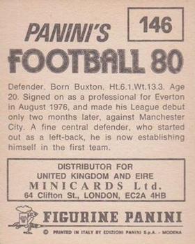 1979-80 Panini Football 80 (UK) #146 Mark Higgins Back