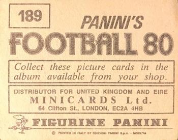 1979-80 Panini Football 80 (UK) #189 Liverpool Team Photo Back