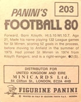 1979-80 Panini Football 80 (UK) #203 Frank McGarvey Back