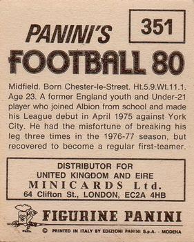1979-80 Panini Football 80 (UK) #351 Bryan Robson Back