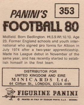 1979-80 Panini Football 80 (UK) #353 John Trewick Back