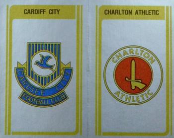 1979-80 Panini Football 80 (UK) #377 Cardiff City / Charlton Athletic Club Badges Front