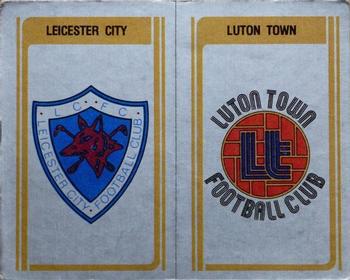 1979-80 Panini Football 80 (UK) #379 Leicester City / Luton Town Club Badges Front