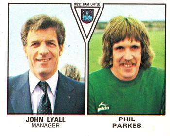 1979-80 Panini Football 80 (UK) #506 John Lyall / Phil Parkes Front