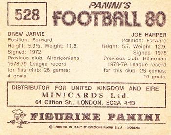 1979-80 Panini Football 80 (UK) #528 Joe Harper / Drew Jarvie Back