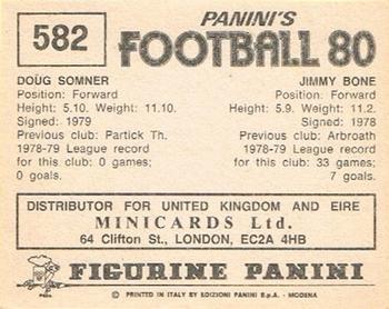 1979-80 Panini Football 80 (UK) #582 Jimmy Bone / Doug Somner Back