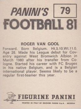 1980-81 Panini Football 81 (UK) #79 Roger van Gool Back