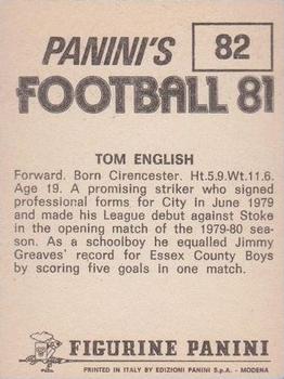 1980-81 Panini Football 81 (UK) #82 Tom English Back