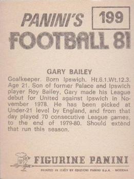 1980-81 Panini Football (UK) #199 Gary Bailey Back