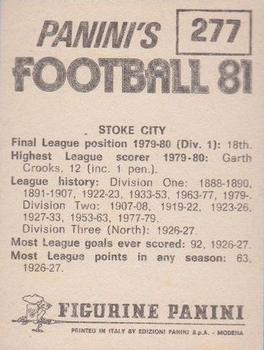 1980-81 Panini Football (UK) #277 Team Photo Back