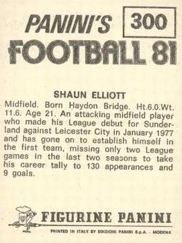 1980-81 Panini Football 81 (UK) #300 Shaun Elliott Back