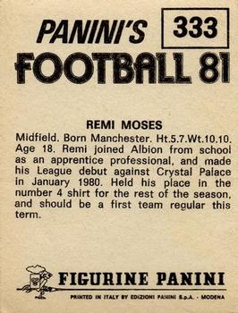 1980-81 Panini Football 81 (UK) #333 Remi Moses Back