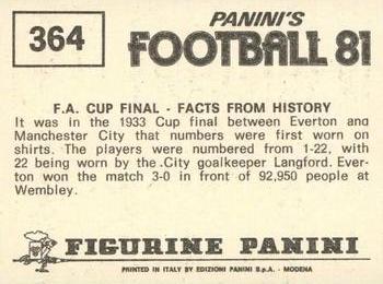 1980-81 Panini Football (UK) #364 Paul Allen / Liam Brady Back